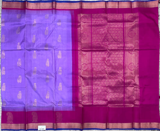 Lavender with Pink Venkatgiri Pattu Saree