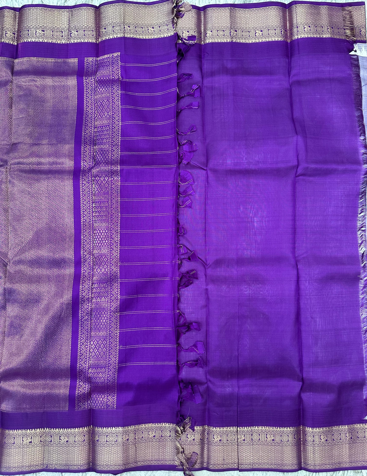 Cream Venkatgiri Pattu Saree with Checks