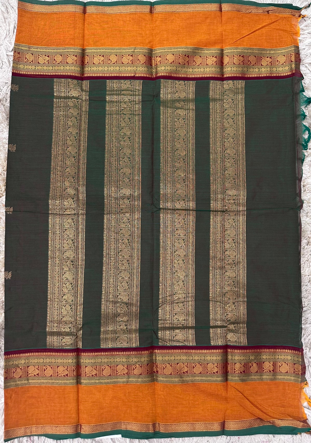 Kanchi Cotton Sarees with Heavy Pallu