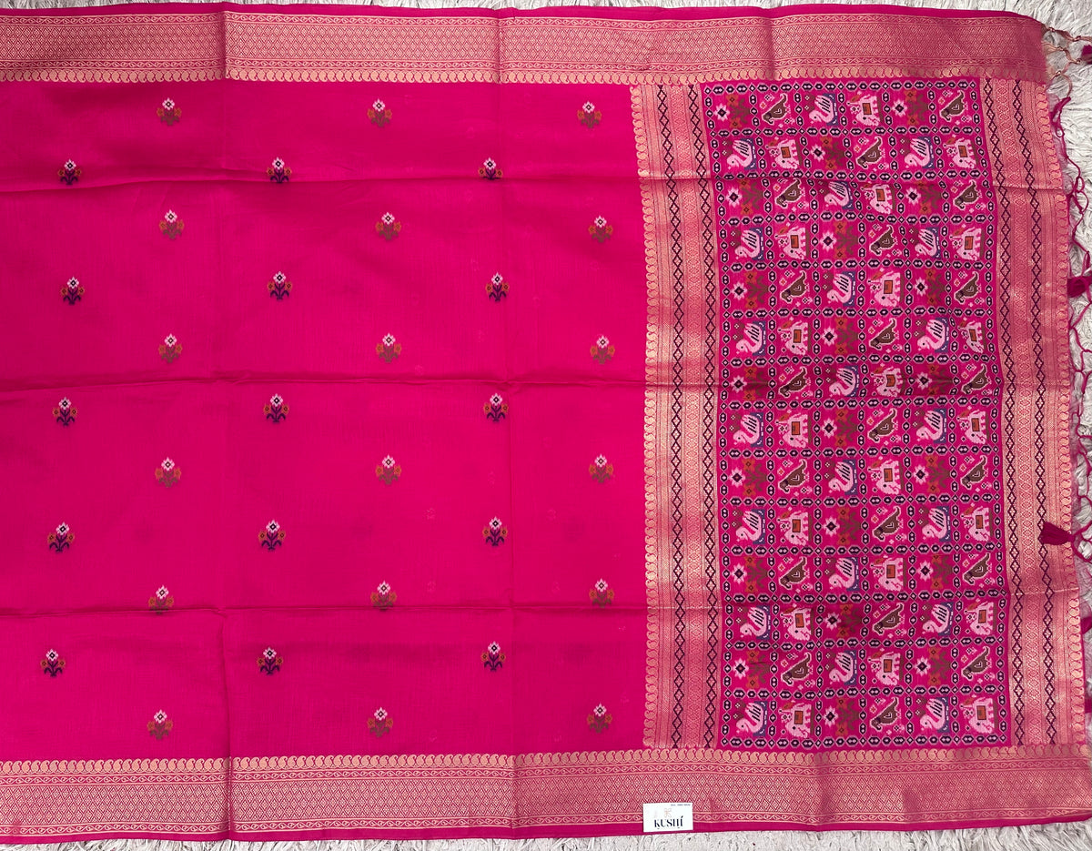 Munga Fancy Saree with Patola Pallu
