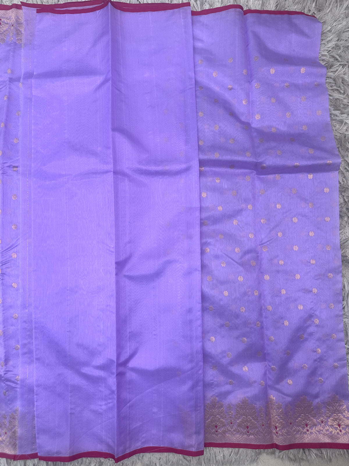 Lavender Chanderi pattu saree