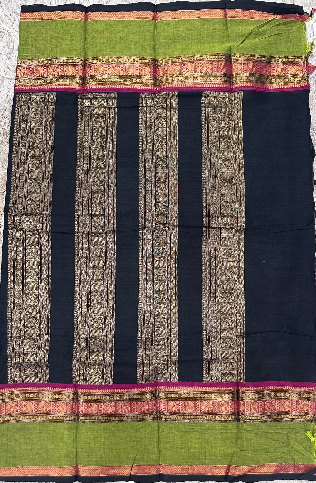Kanchi Cotton Sarees with Heavy Pallu