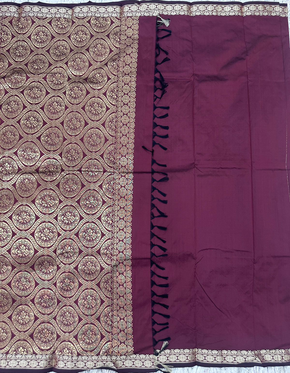 Semi silk with small border sarees