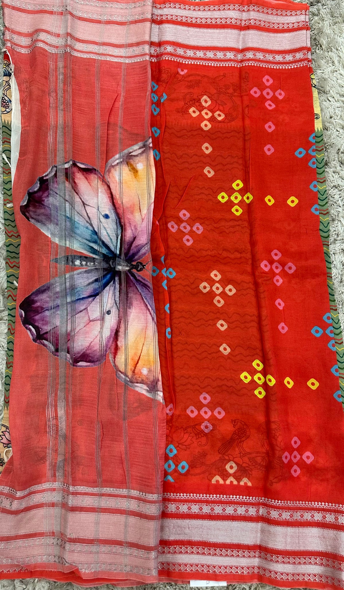 Mangalgiri digital print sarees
