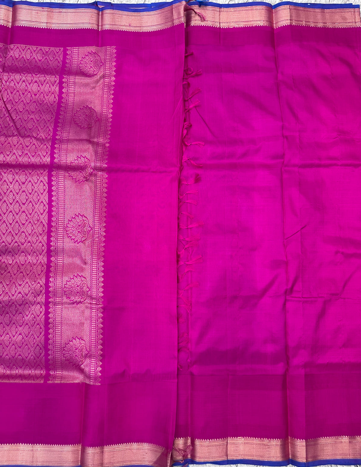 Lavender with Pink Venkatgiri Pattu Saree