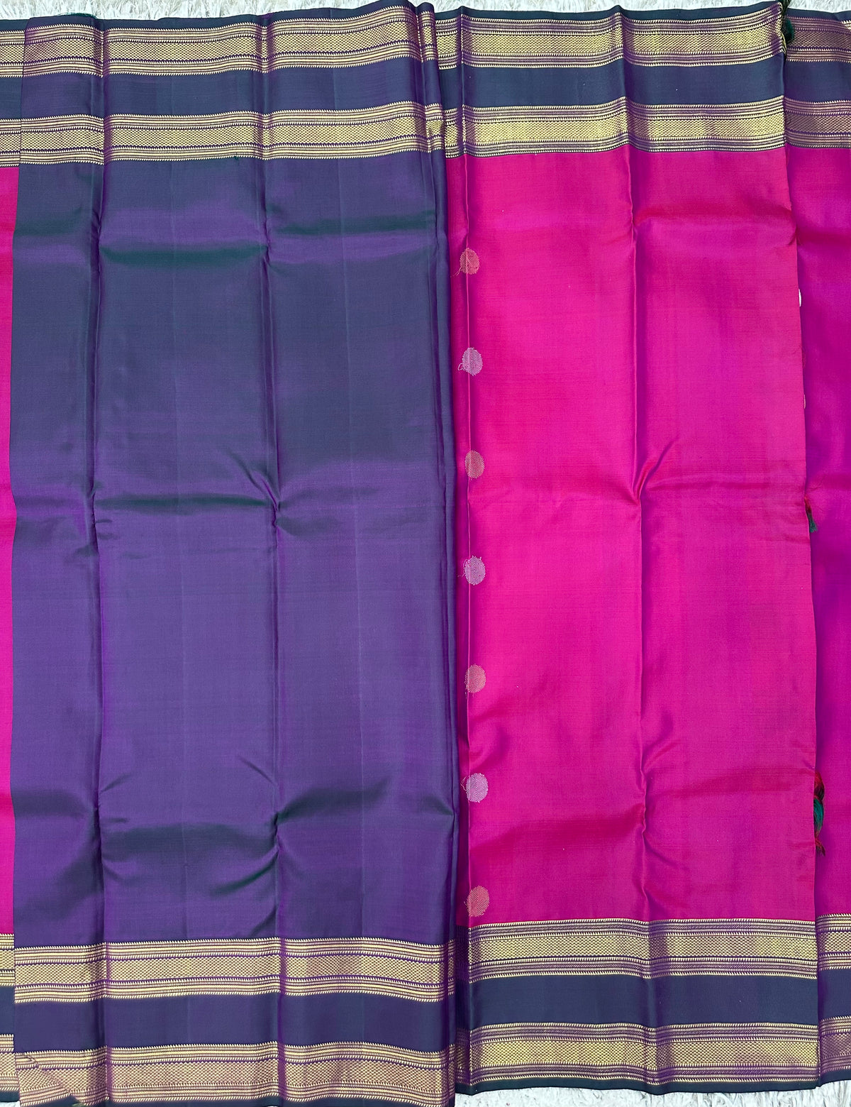 Pink gap border kanjivaram pattu saree