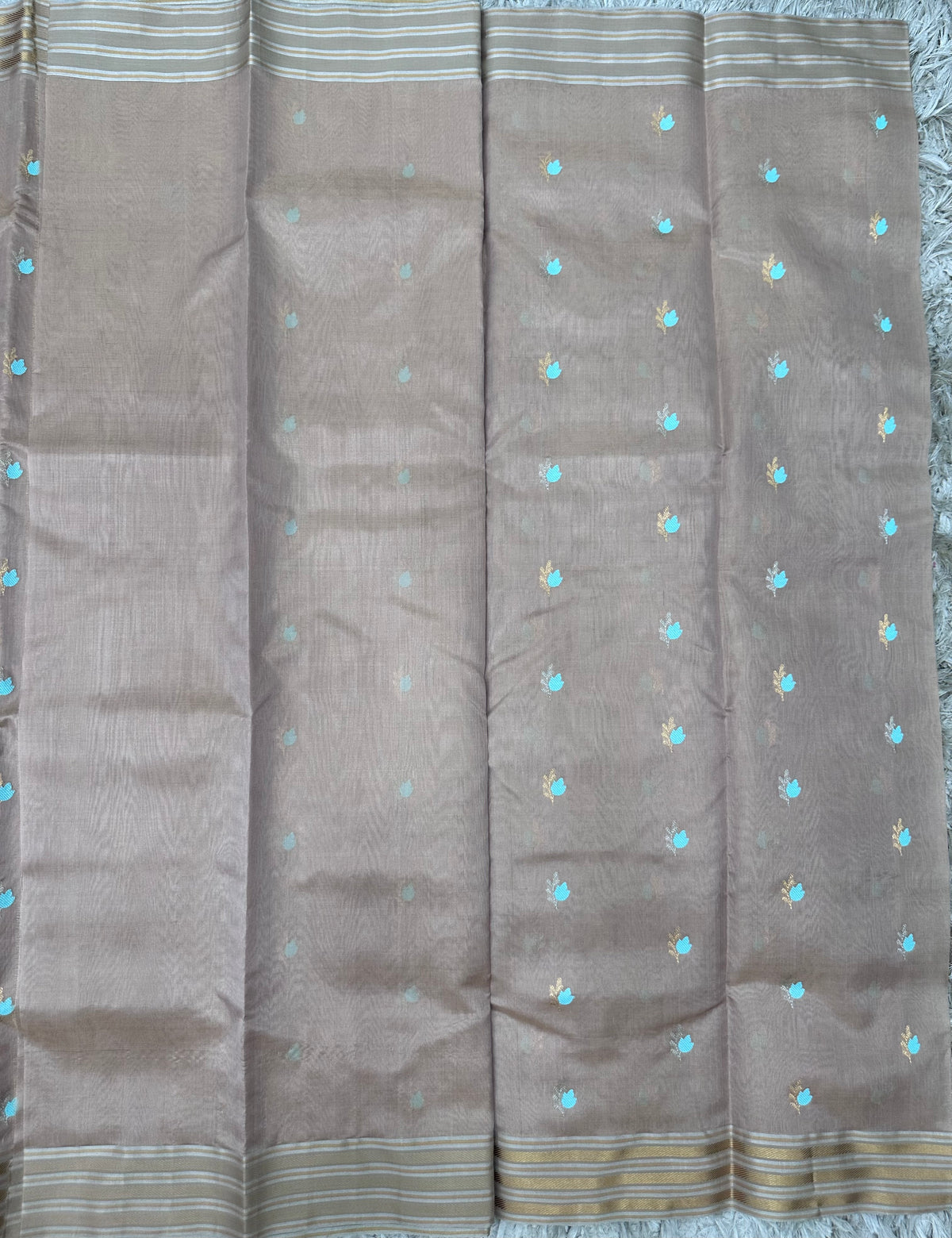 Chanderi Tissue Pattu Saree with Kanchi Border