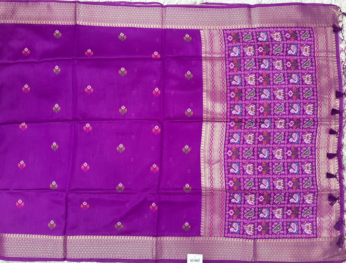 Munga Fancy Saree with Patola Pallu