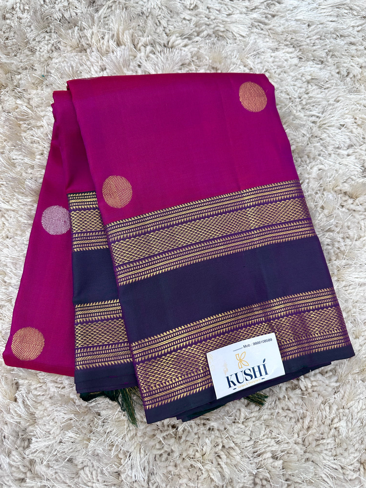 Pink gap border kanjivaram pattu saree
