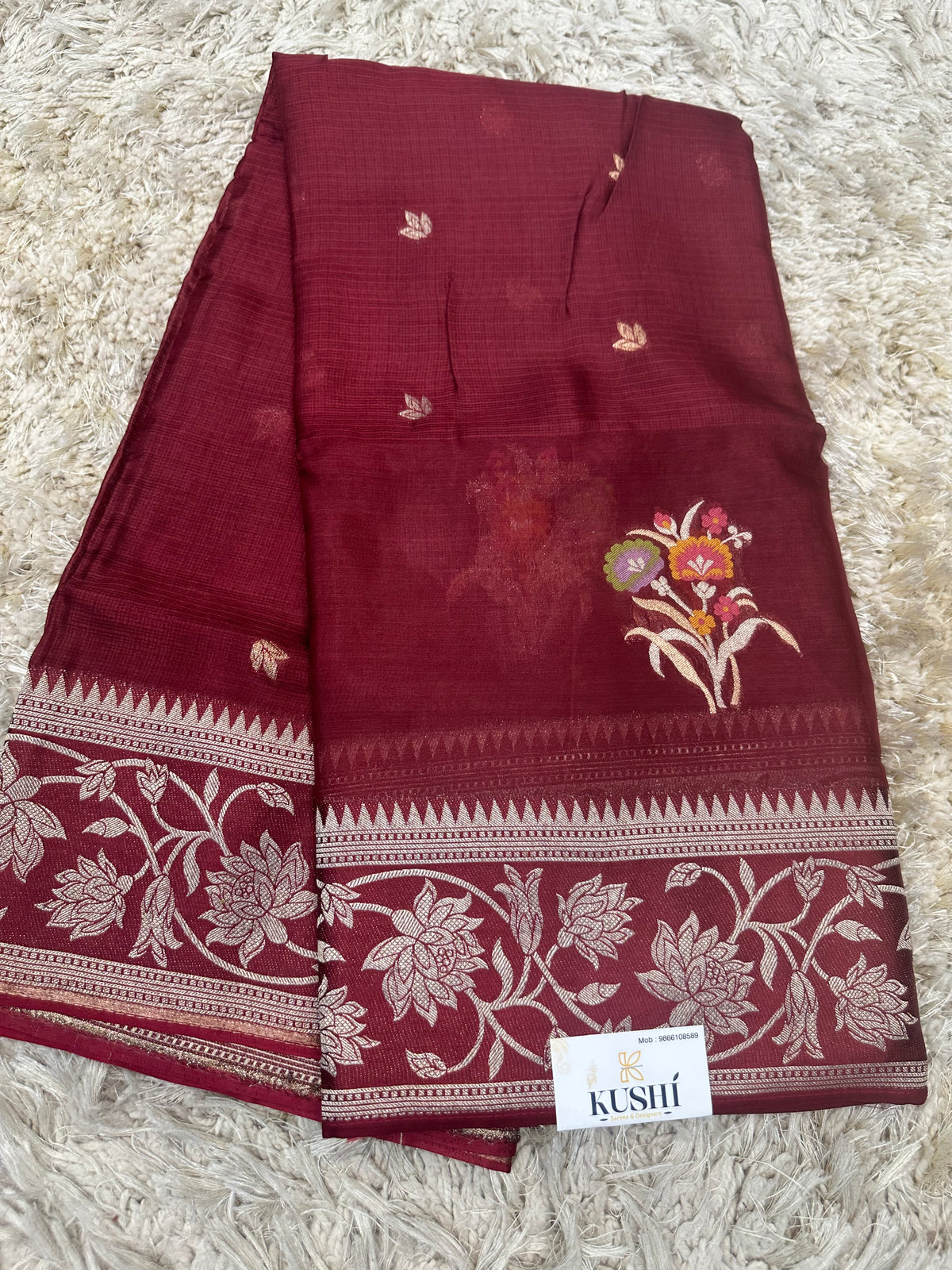 Manipuri silk Kota with banarase border saree