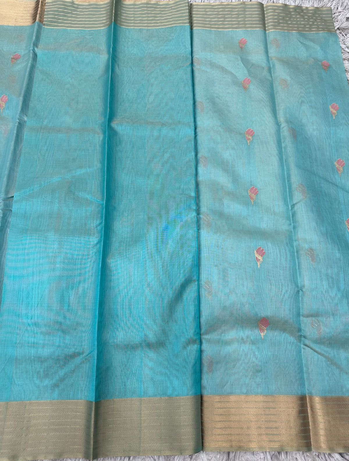 Chanderi Tissue Pattu with Kanchi Border Saree
