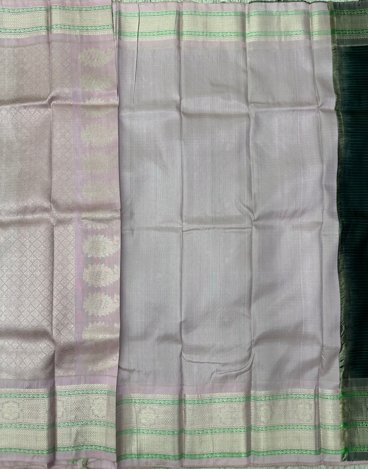 Gadwal Pattu with Big Kanchi Border Saree