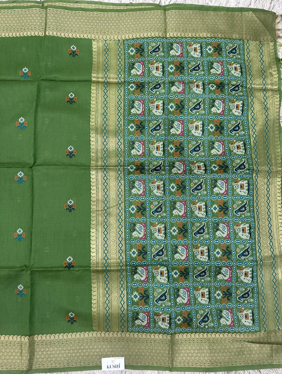 Munga Fancy Saree with Patola Pallu