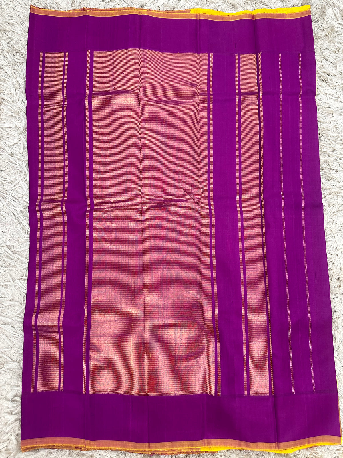 Gadwal pattu lines with plain border saree