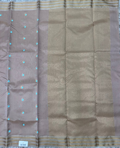 Chanderi Tissue  Pattu Saree with Kanchi Border
