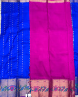 Blue Venkatgiri Pattu with Paithani Border Saree