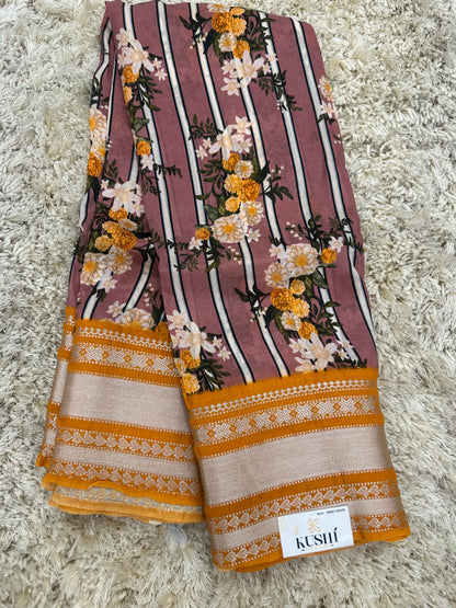 Mangalgiri digital print sarees