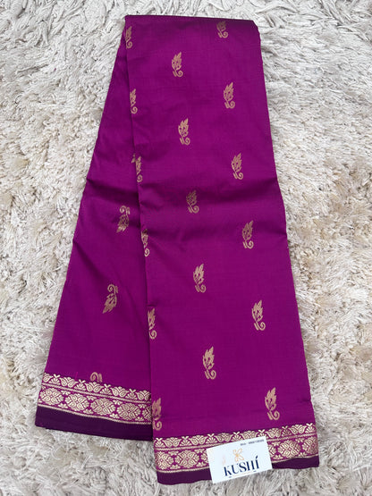Semi silk with small border sarees