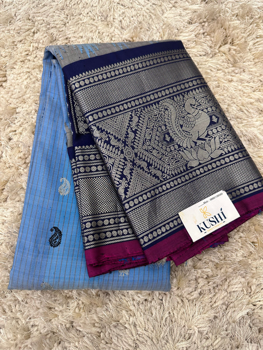 Gadwal Pattu with Big Kanchi Border Saree