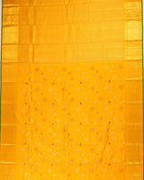 Kanchipuram Silk Jaal Yellow Saree