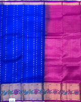 Blue Venkatgiri Pattu with Paithani Border Saree