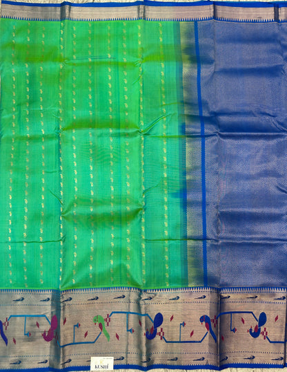 Green Venkatgiri Pattu with Paithani Border Saree