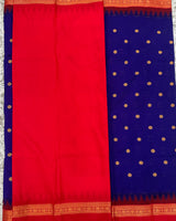 Ilkal pattu small buta with gap border saree