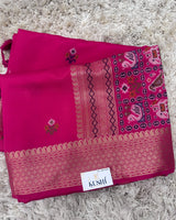 Munga Fancy Saree with Patola Pallu