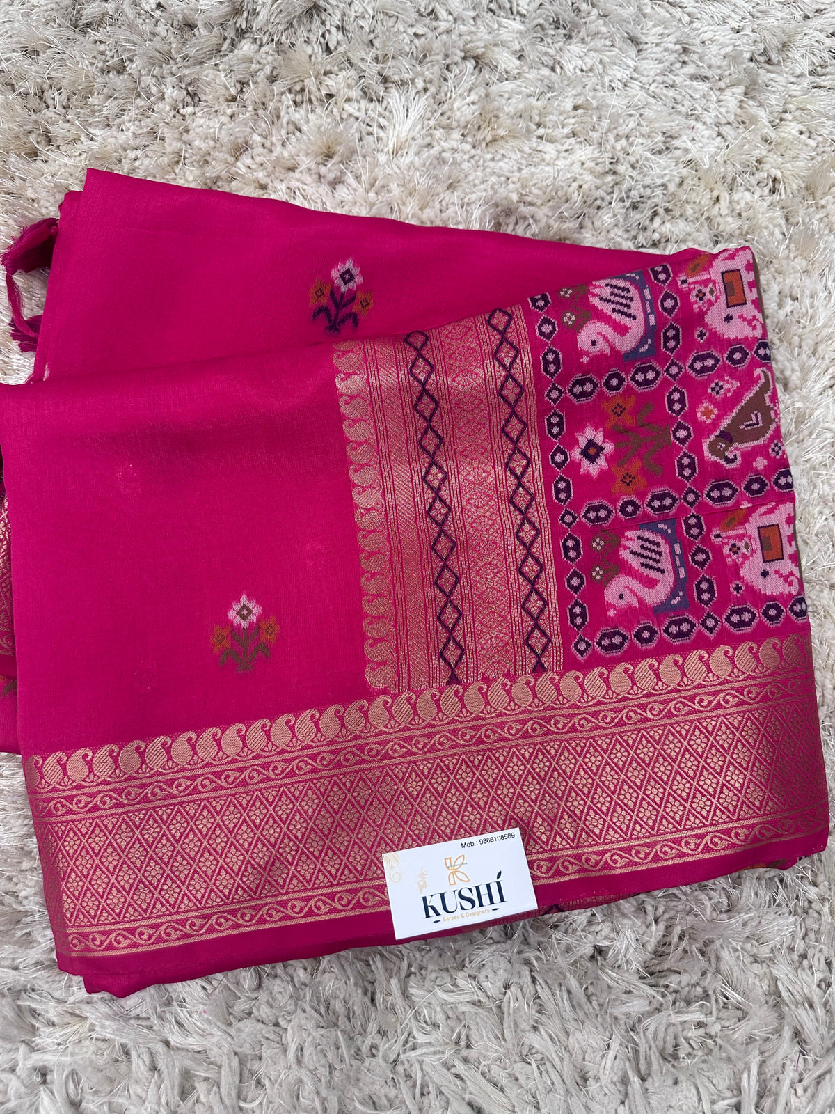 Munga Fancy Saree with Patola Pallu