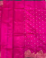 Pink Chanderi pattu saree