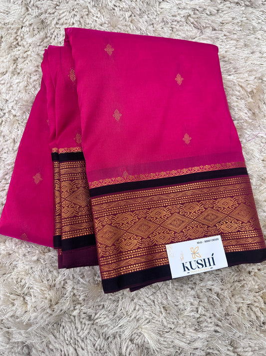 Ilkal Pattu with Traditional Border Saree