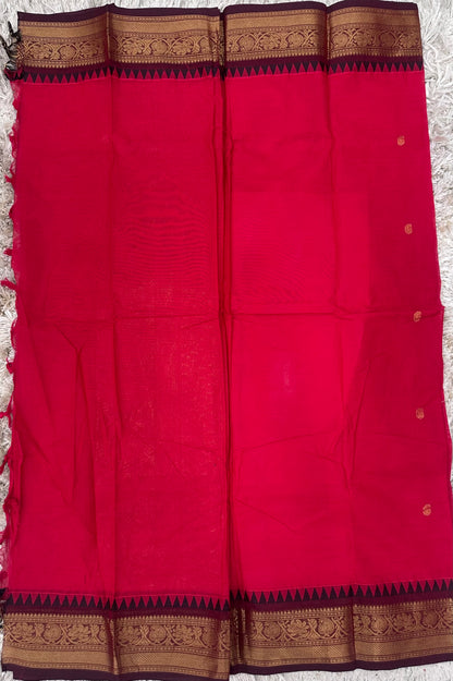 Kanchi Cotton Sarees with Heavy Pallu