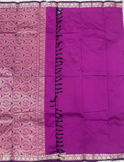 Semi silk with small border sarees