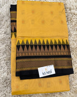 Ilkal pattu small buta with temple Border saree
