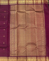 Maroon vaira oosi kanjivaram pattu saree