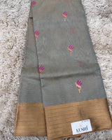 Chanderi Tissue Pattu with Kanchi Border Saree