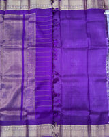 Cream Venkatgiri Pattu Saree with Checks