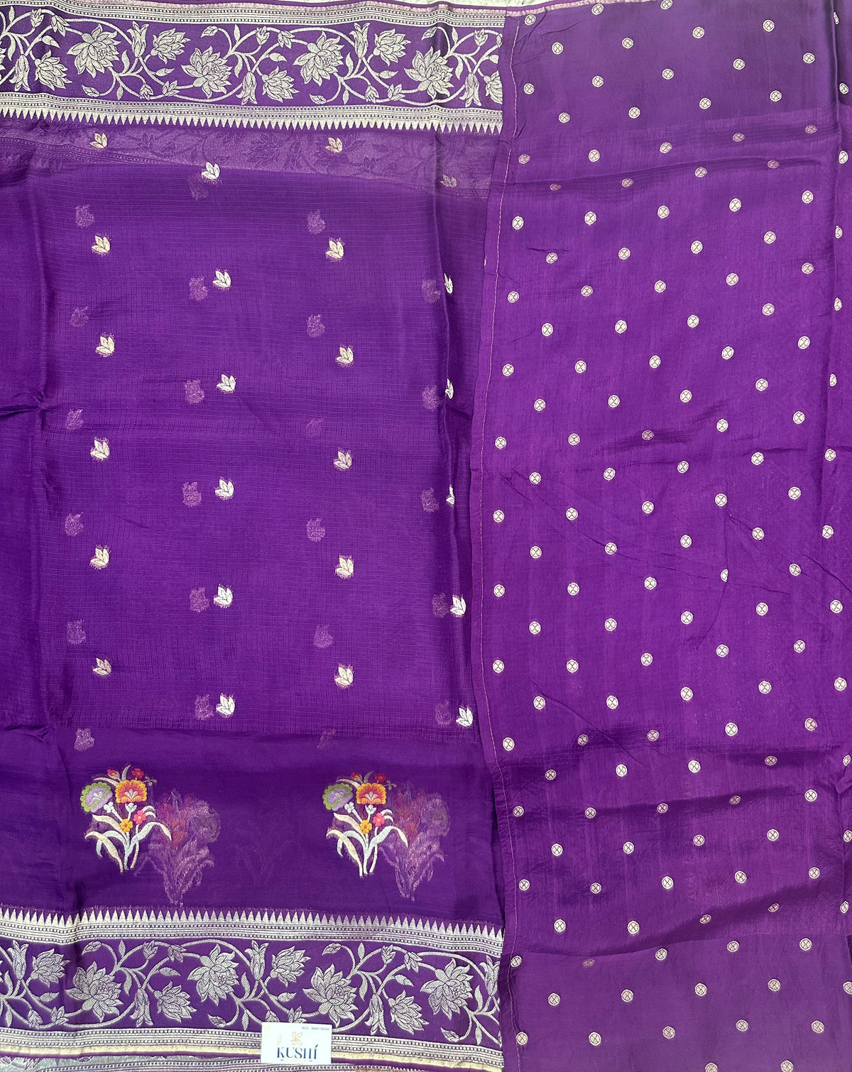 Manipuri silk Kota with banarase border saree