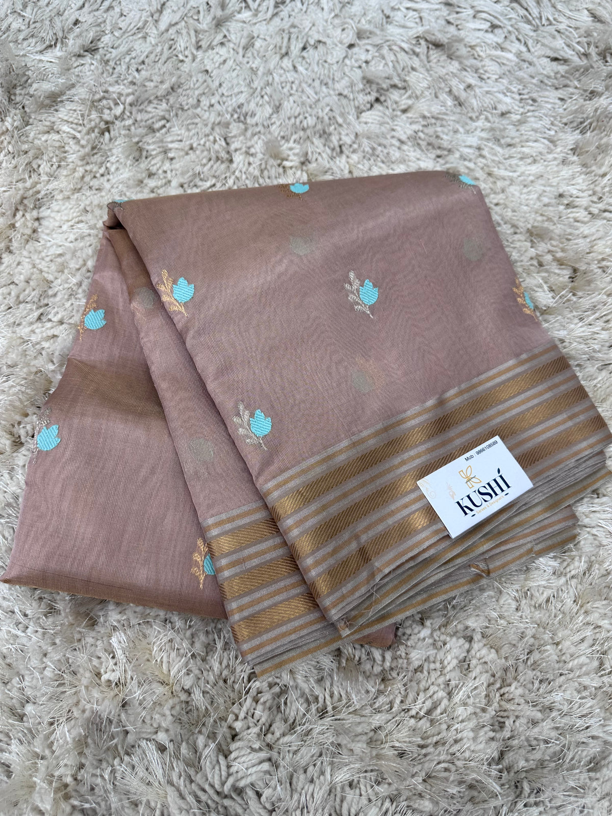 Chanderi Tissue  Pattu Saree with Kanchi Border