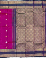 Pink gap border kanjivaram pattu saree