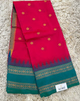 Ilkal pattu small buta with gap border saree