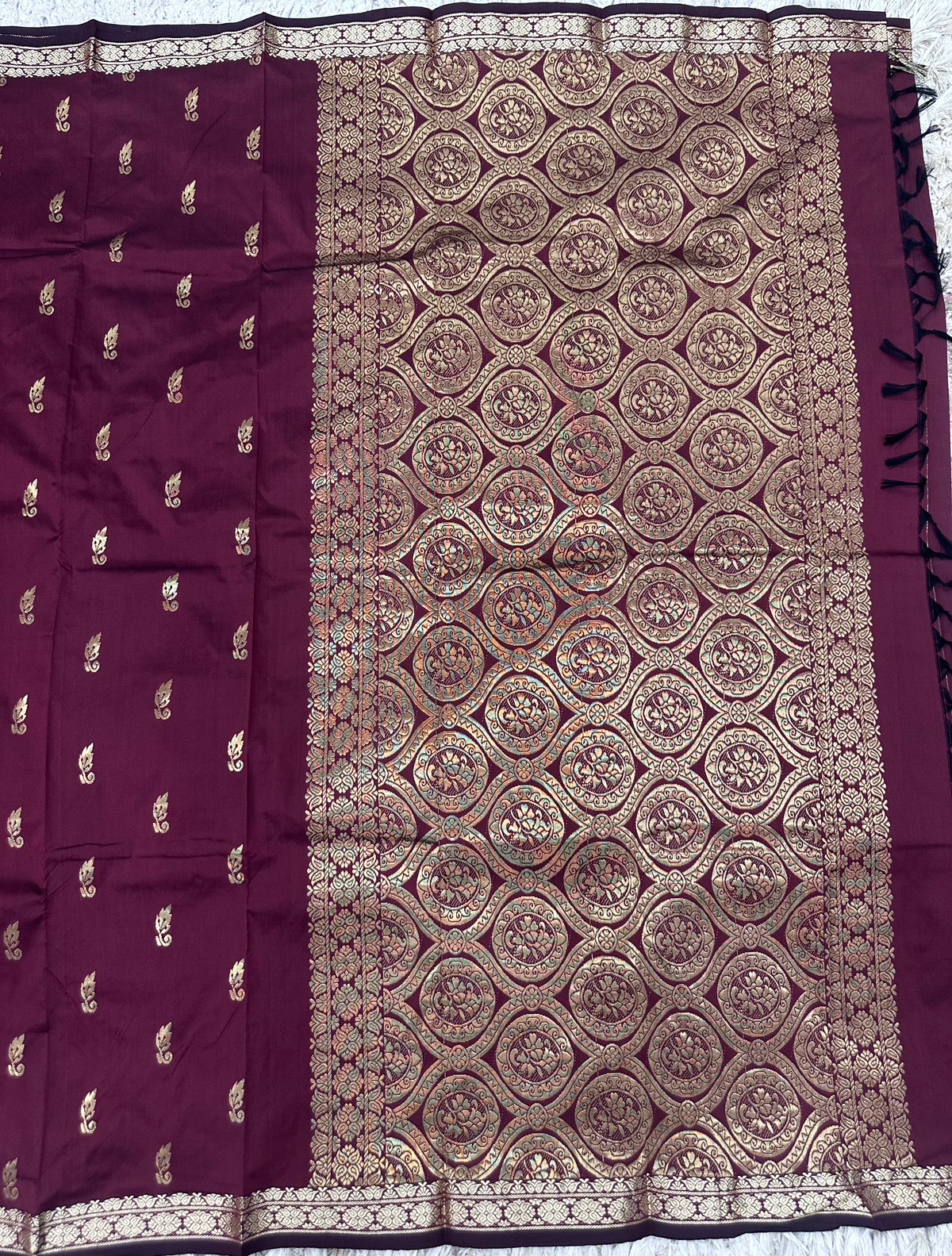 Semi silk with small border sarees