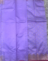 Lavender Chanderi pattu saree