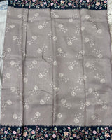 Fancy Soft Tussure Saree with Floral Border Saree