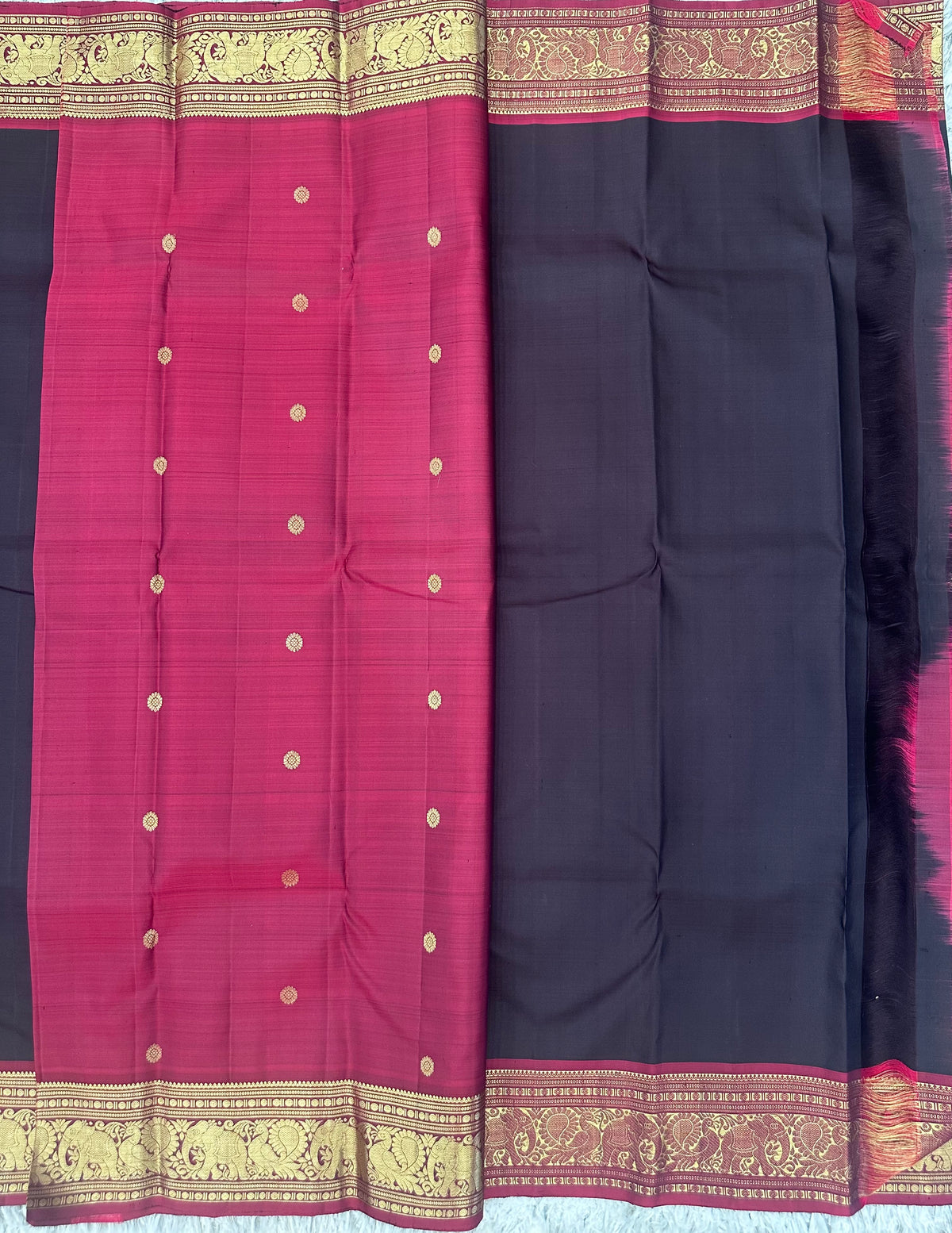 Brown Vintage Kanjivaram Pattu Saree