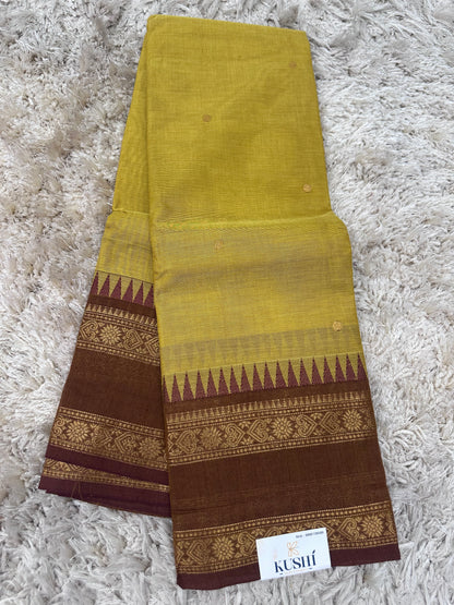 Kanchi Cotton Sarees with Heavy Pallu