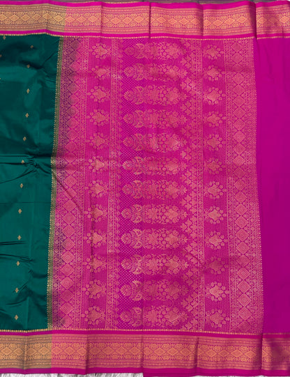 Ilkal Pattu with Traditional Border Saree