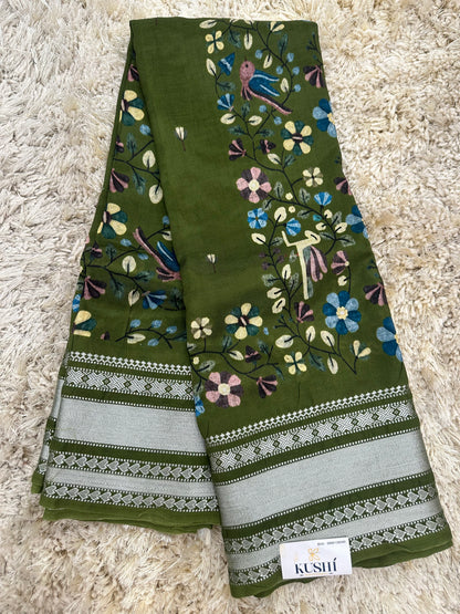Mangalgiri digital print sarees