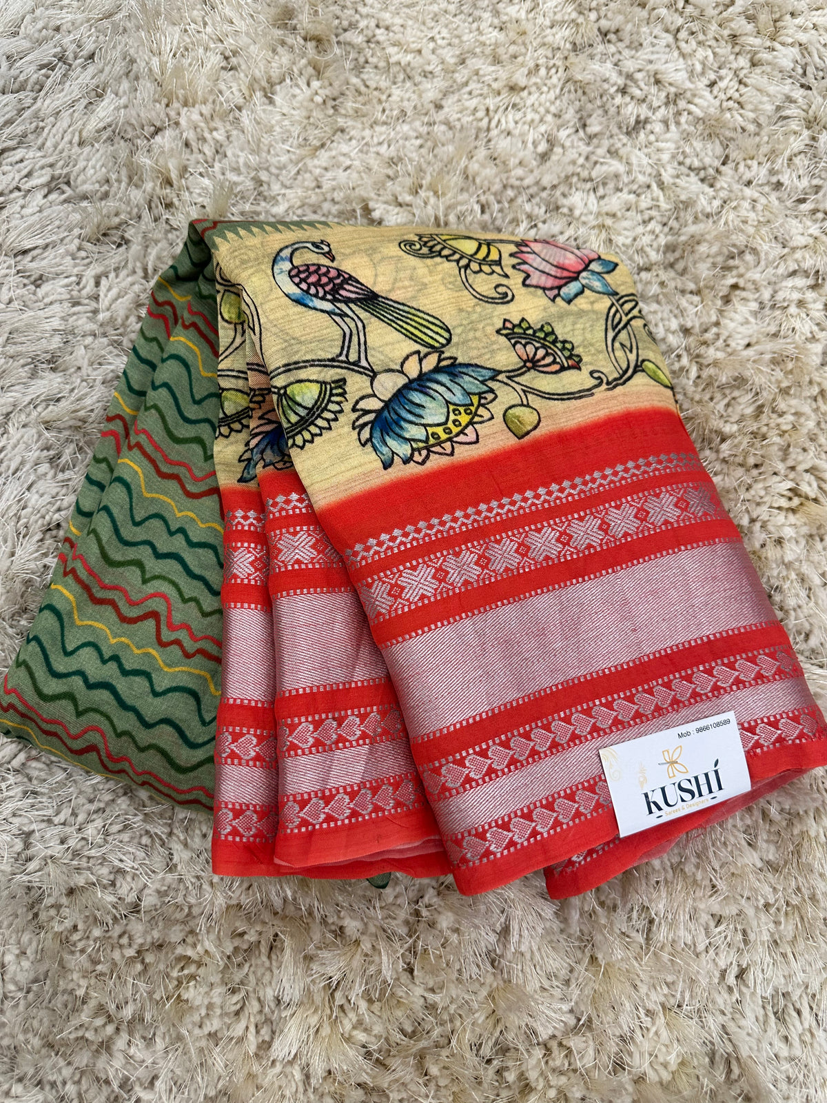 Mangalgiri digital print sarees