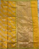 Yellow Allover Chanderi pattu saree